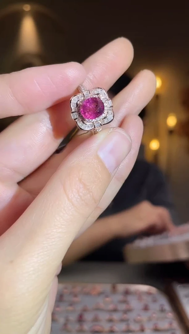 银S925镶嵌手饰碧玺手饰