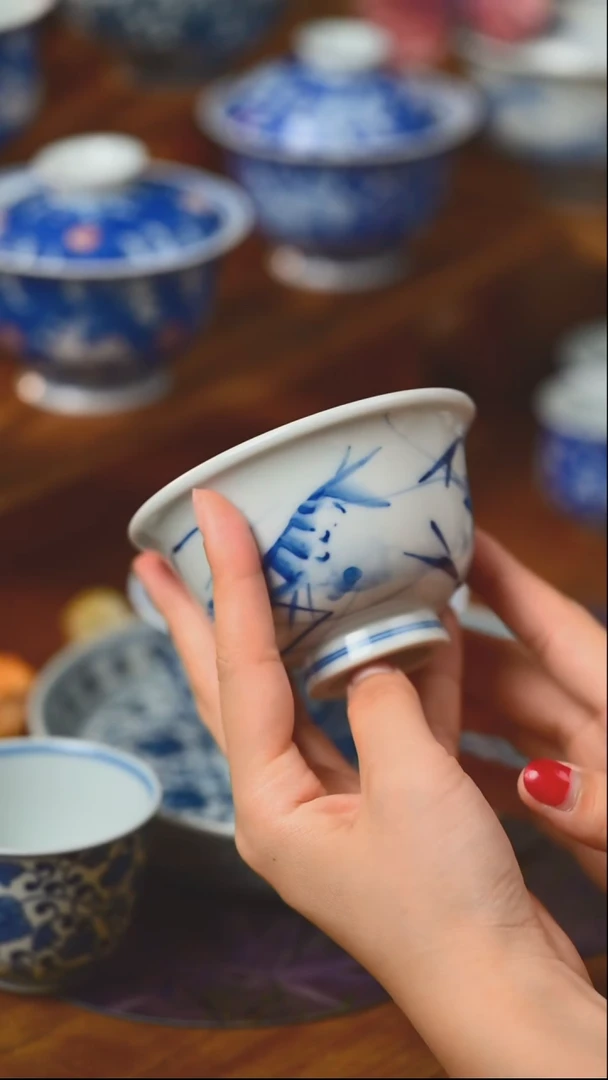 摆件松烟柴窑写意压手