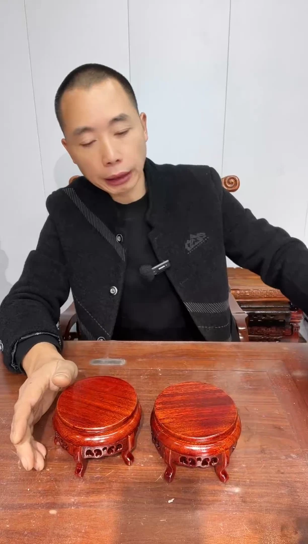 木买一送一香炉底座红11*12*7