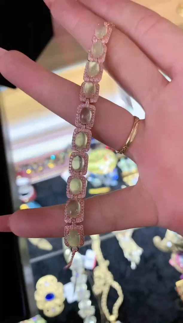 【闪购商品】葡萄石手绳银S925镶嵌楚楚中古珠宝甄选不退换