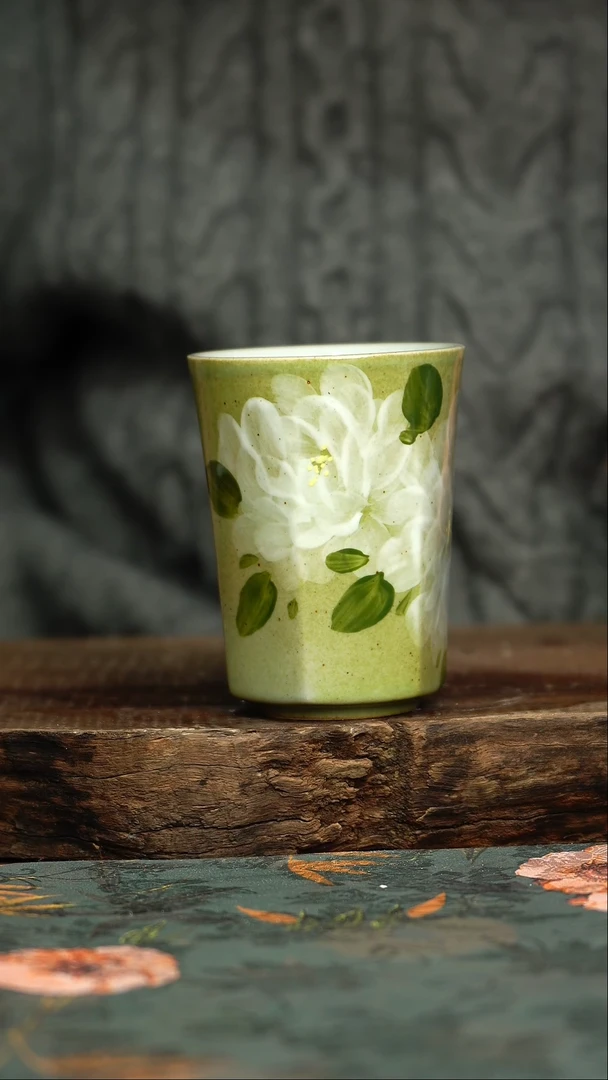 【闪购商品】杯釉下彩手工手绘同款陶器