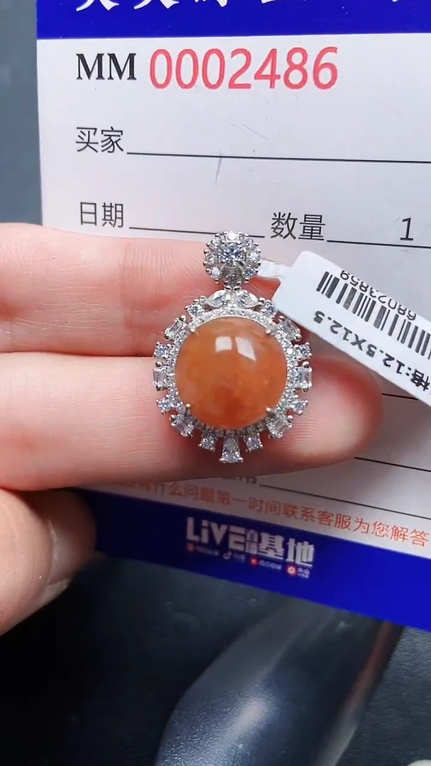 颈饰银S925镶嵌翡翠2486