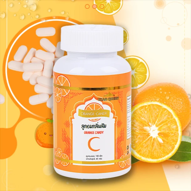 TSAO QUEEN 橙味/-糖果片40g/瓶