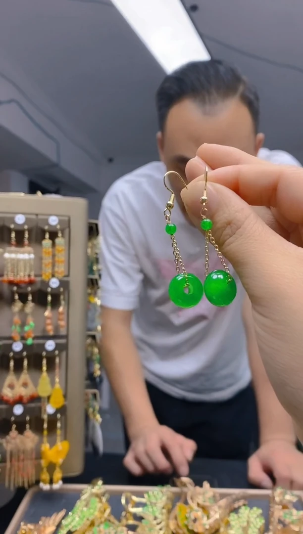 【闪购商品】玛瑙/玉髓耳饰合金48玛瑙饰品