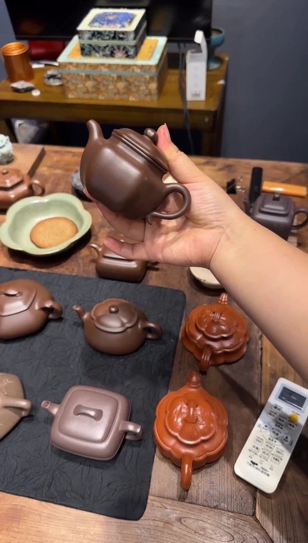 茶壶紫砂9**7古莲子 光板