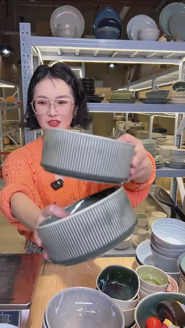 瓷203外贸尾货高温釉下彩陶瓷餐具默认微瑕