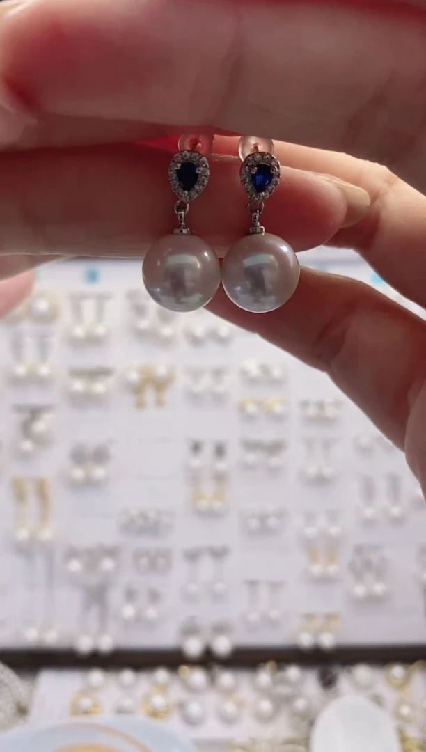 合金耳饰淡水珍珠37圆珠默认微瑕11.5mm