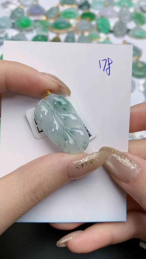 【闪购商品】翡翠颈饰18K金镶嵌天然缅甸翡翠A货