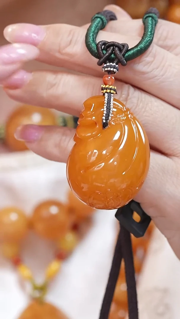 蜜蜡颈饰未镶嵌7320天然蜜蜡珠宝奇石云端妖孽全部保真