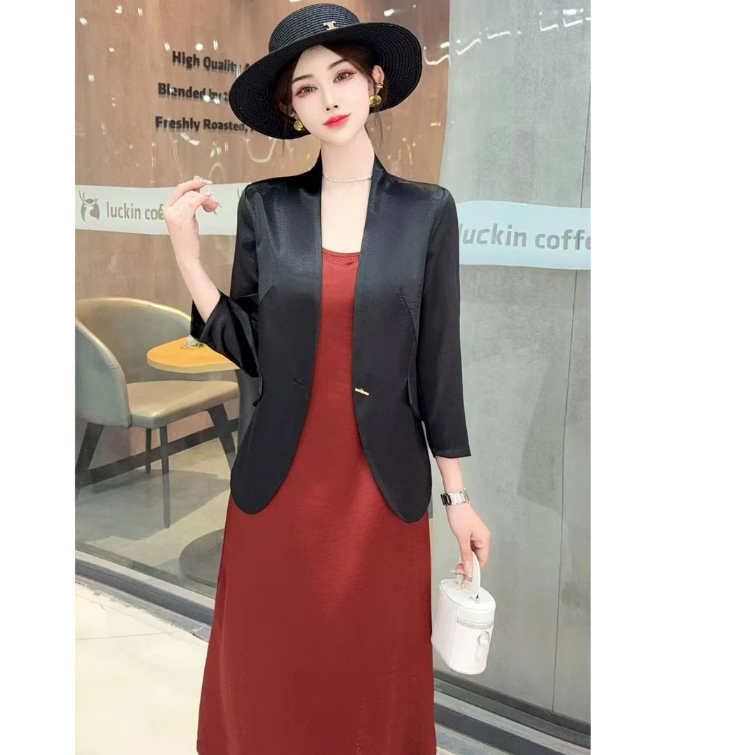 春夏新款女西装上衣气质百搭简雅高级感断面时尚外套
