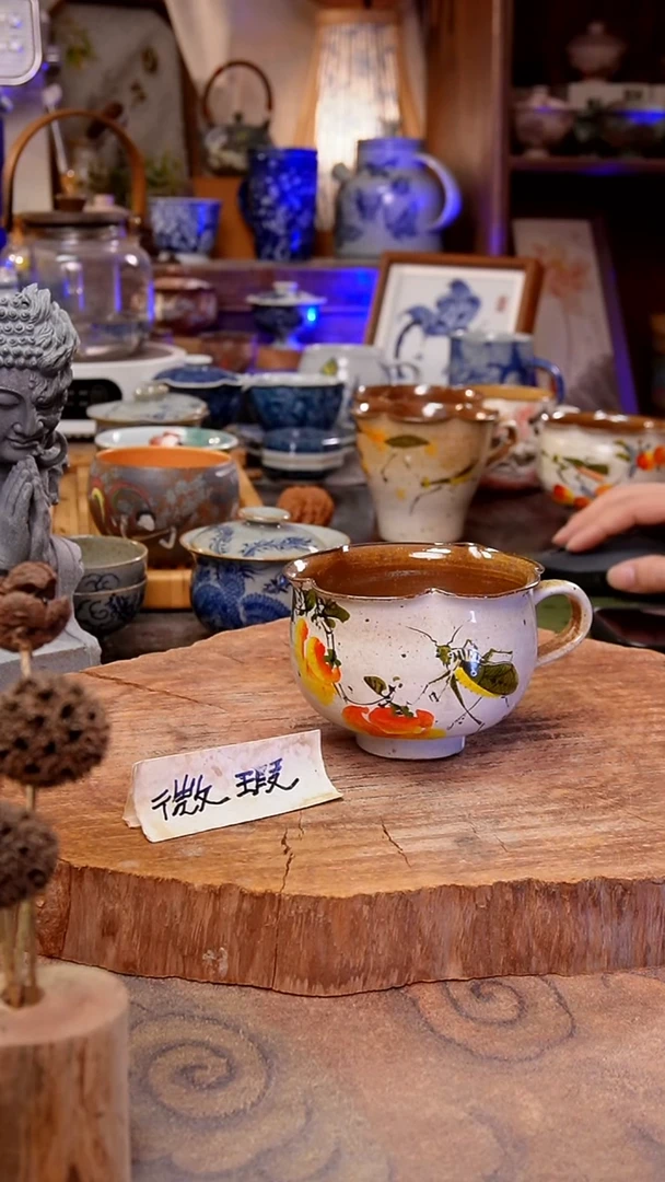 杯子柿子手工手绘手工手绘