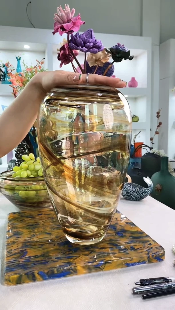 慕忆家手作琉璃花瓶大号
