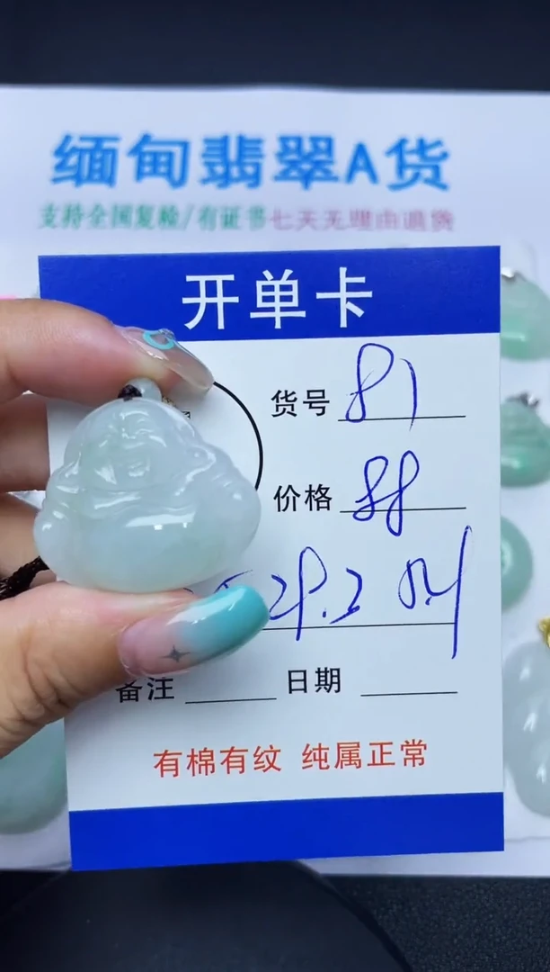 翡翠未镶嵌吊坠(赠链)81