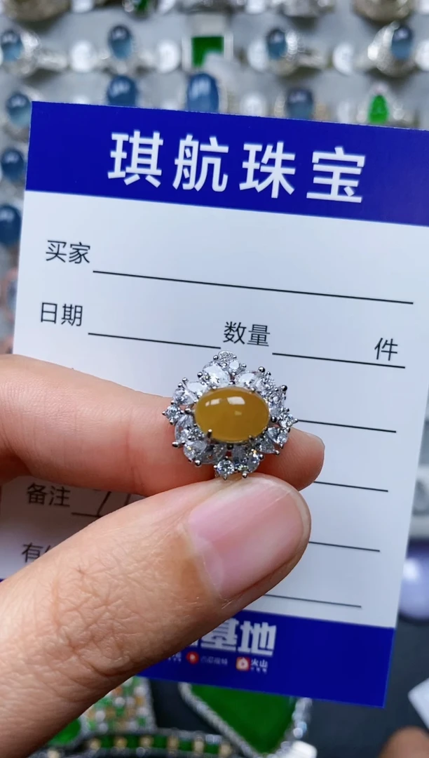 【闪购商品】翡翠戒指银S925镶嵌0370