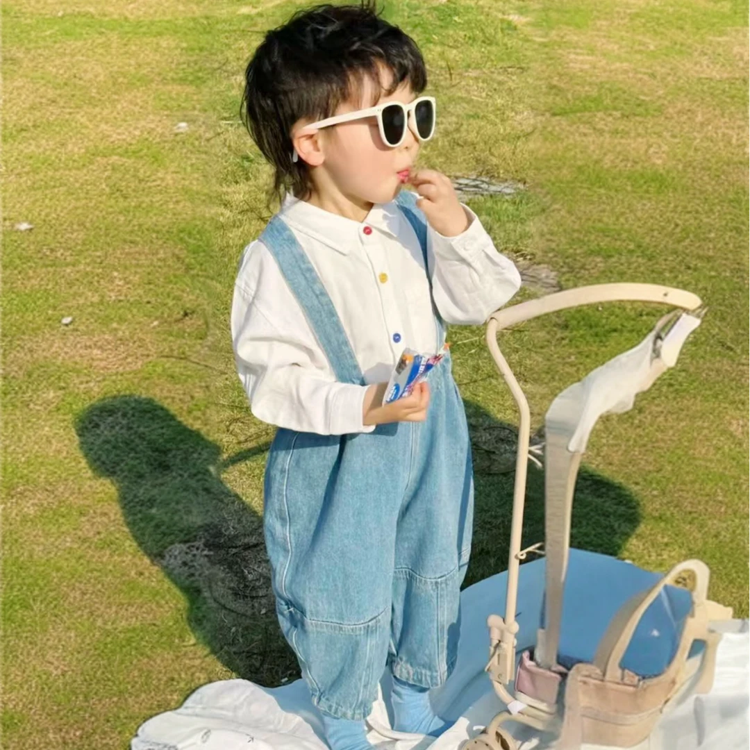 K014韩版儿童潮流牛仔背带裤
