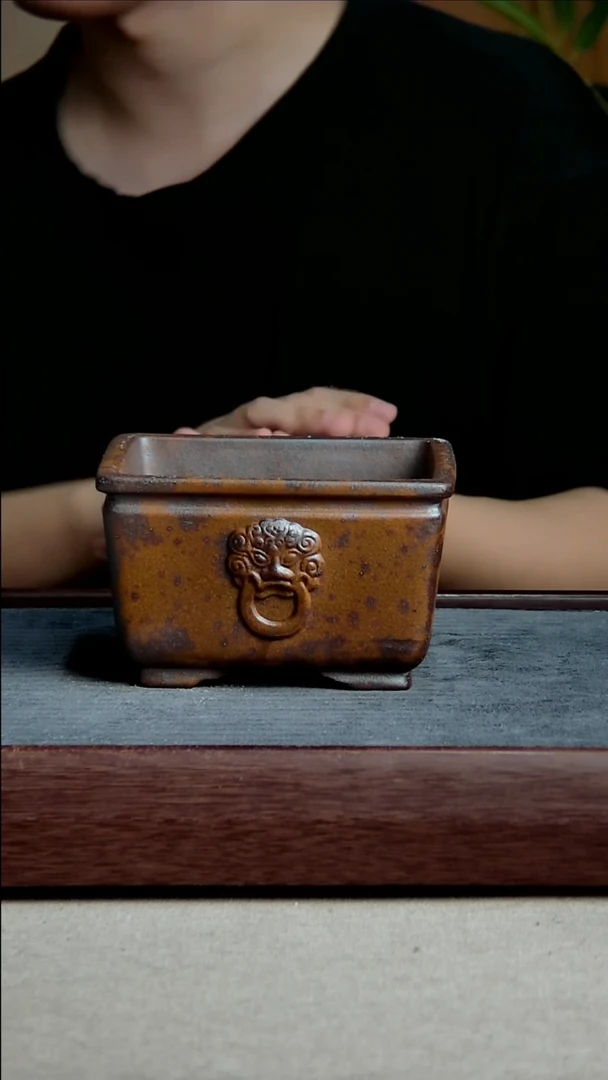 紫砂花盆13*7.5内径紫砂花盆