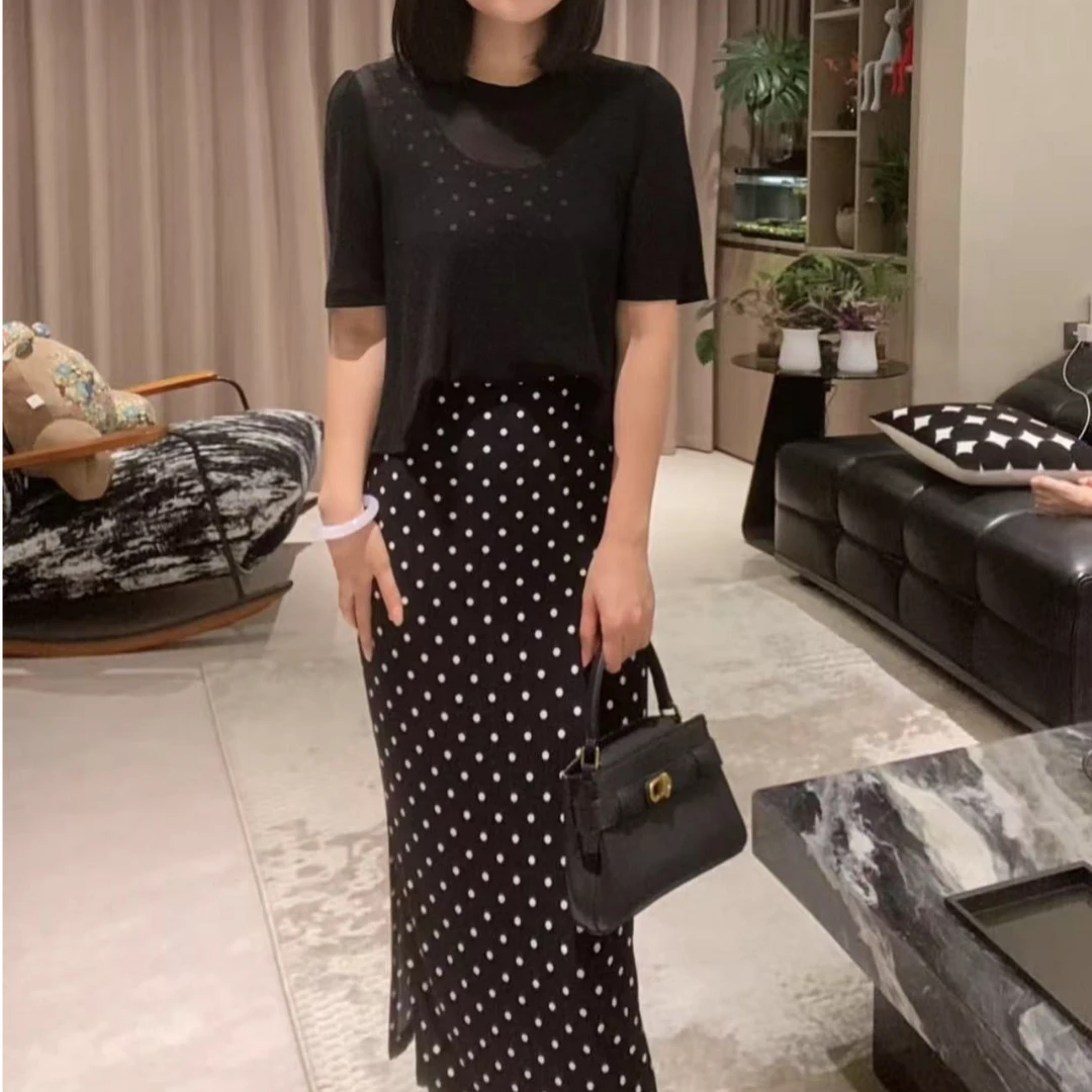 【假两件】轻奢高级感气质显瘦女人味高级感连衣裙YF25131