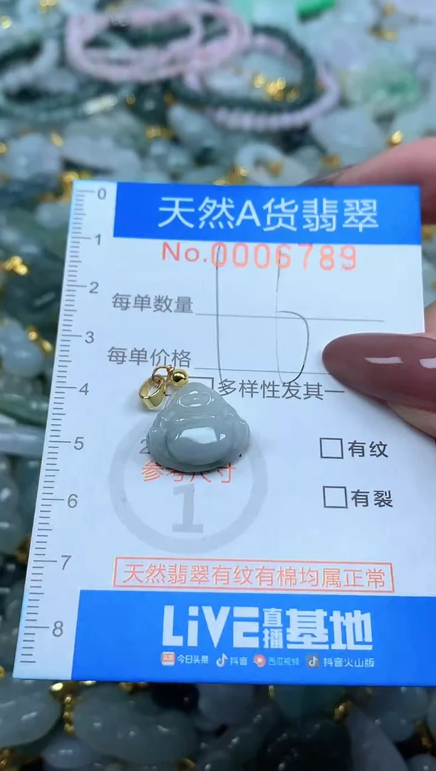颈饰未镶嵌翡翠净货挂件-6789