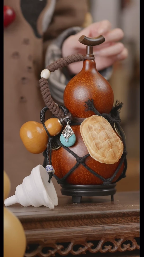 【闪购商品】109号精品天然大漆工艺防渗内胆酒葫芦~