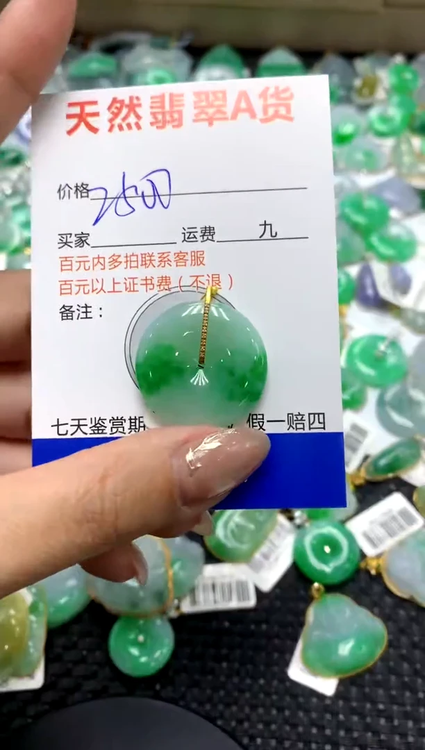 【闪购商品】翡翠颈饰18K金镶嵌111111111