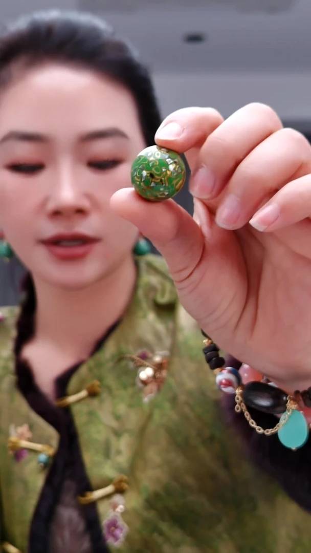 大漆工艺品1528绿大珠