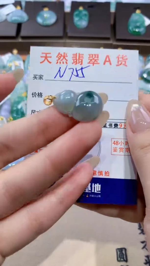 颈饰未镶嵌翡翠天然缅甸翡翠A货挂件