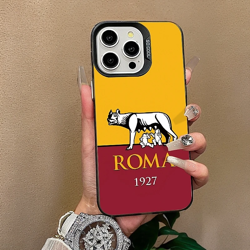 罗马队徽苹果16promax手机壳iphone15plus潮13/12磨砂14高级感硬
