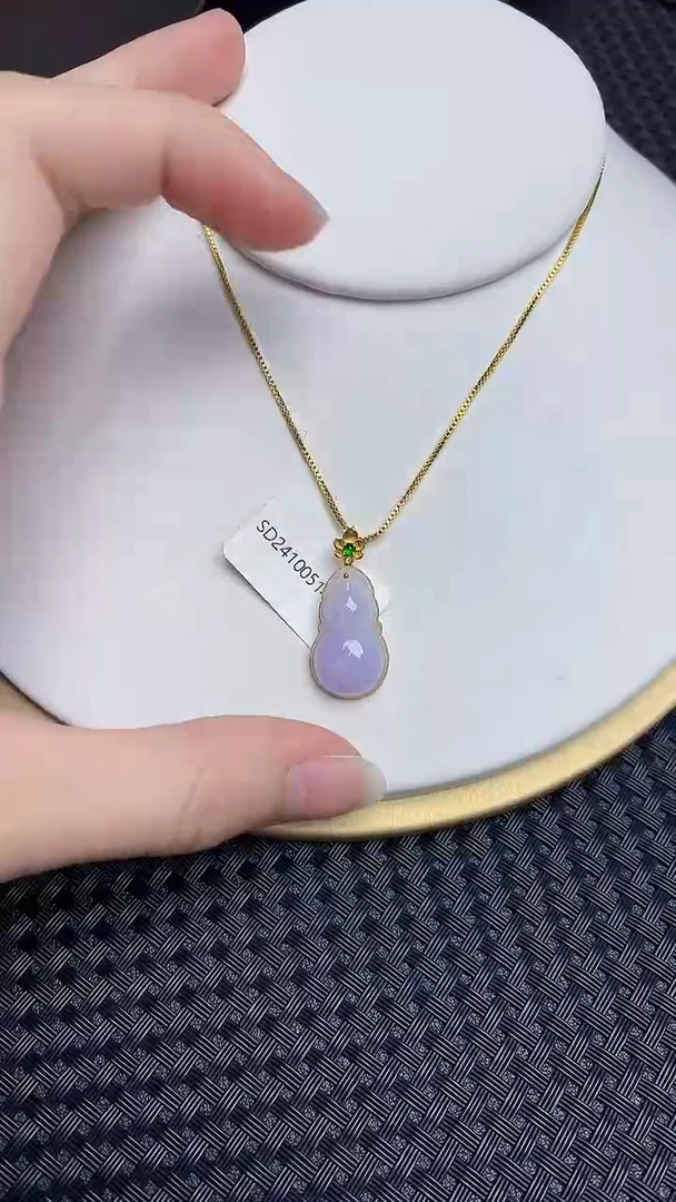 【闪购商品】翡翠颈饰18K金镶嵌543486353