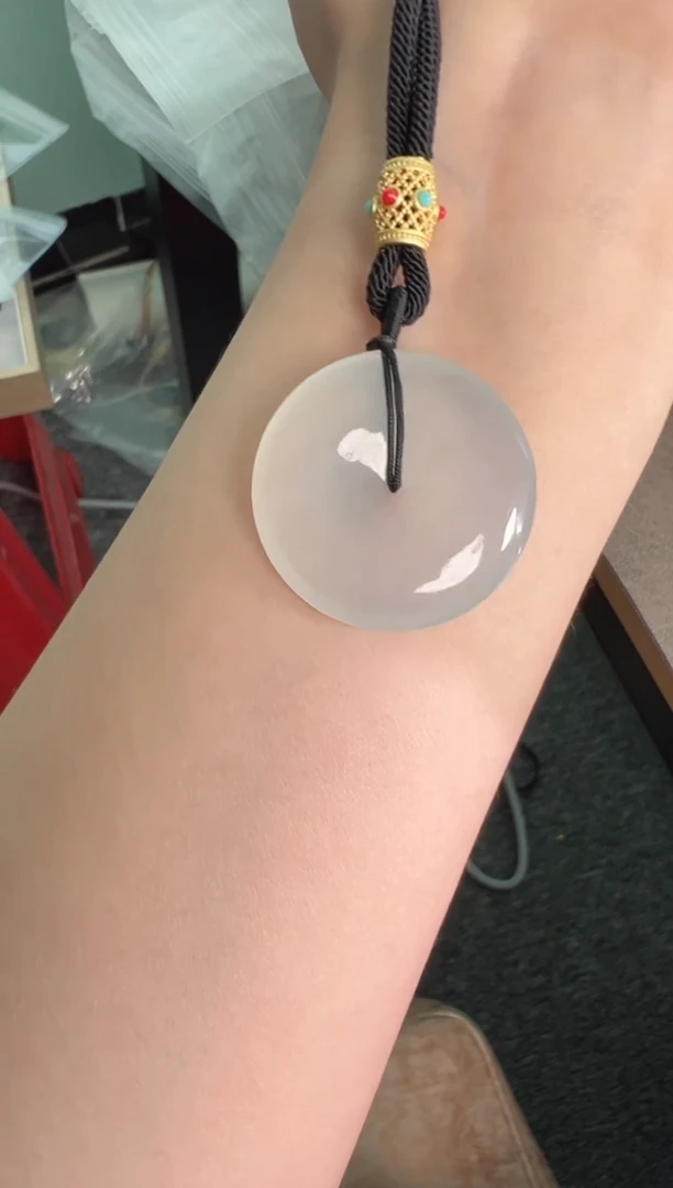 定制翡翠未镶嵌白冰无事牌卡30.6