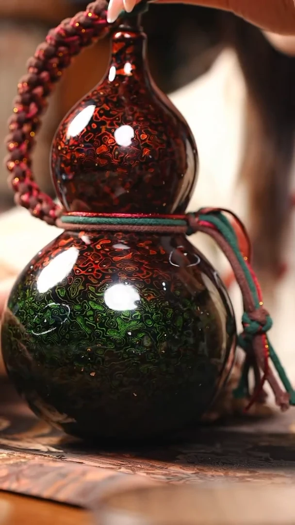 【闪购商品】RR215漆艺酒葫芦不包手串及旋转底座