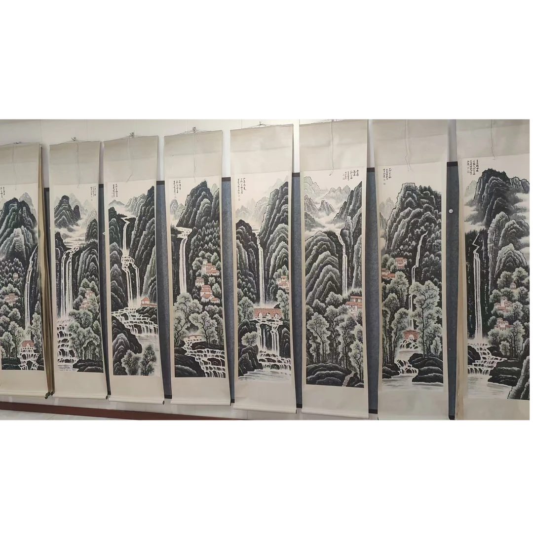 李老款山水八条屏180/46/8