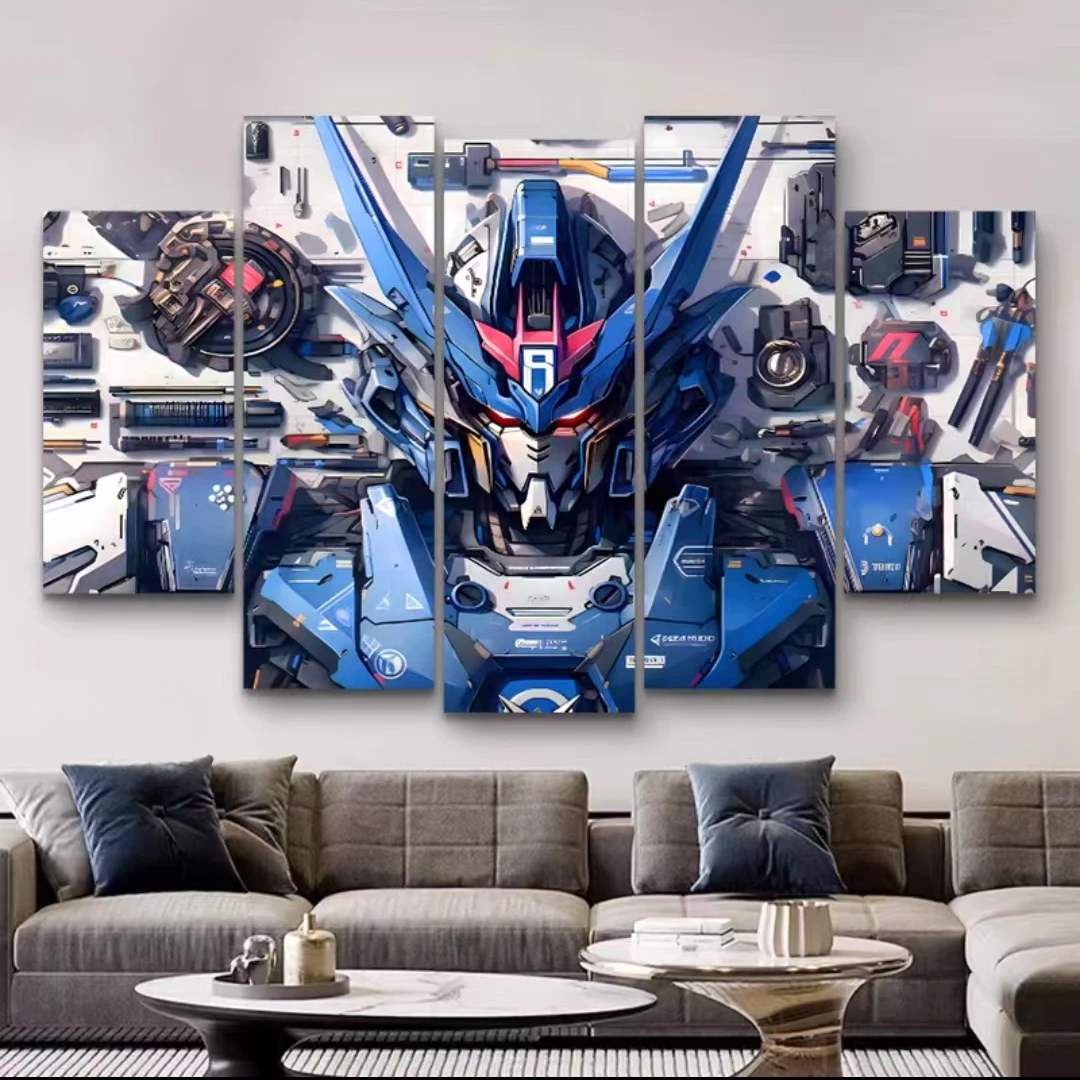 《蓝高达》挂画卡通动漫海报图壁画男孩电竞房间床头装饰画60*100