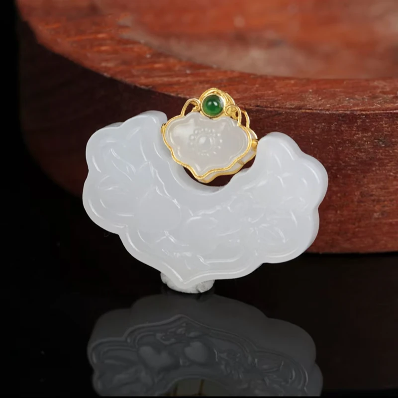 吊坠925银玻璃 宝丫轻奢  时尚优雅高级雕刻镶嵌项链吊坠K3057