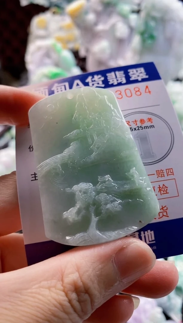 翡翠未镶嵌吊坠(不含链)1