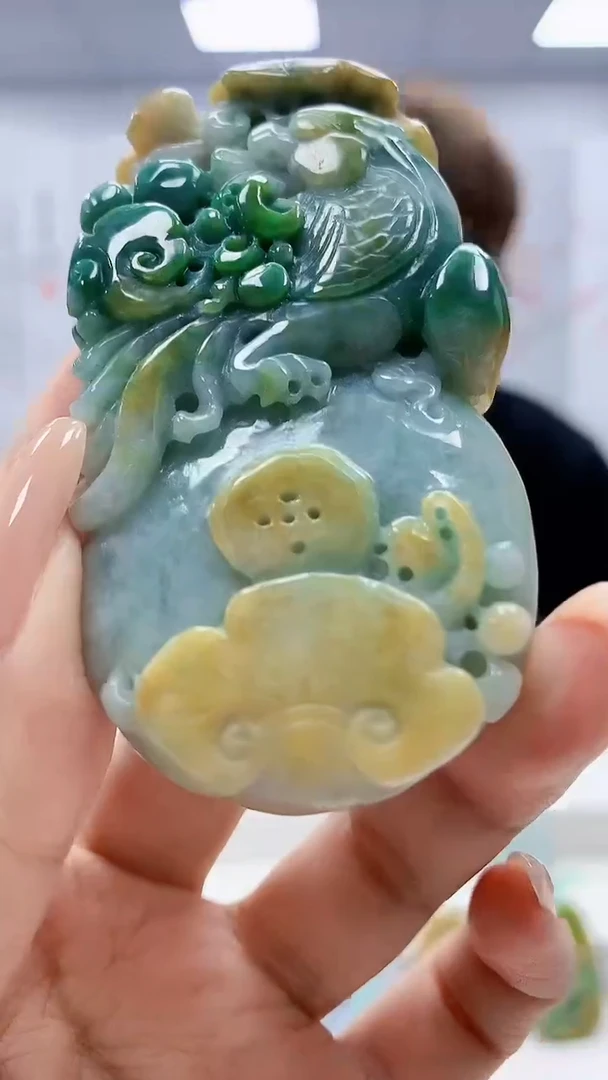 定制翡翠未镶嵌4868xx-毛货挂件7