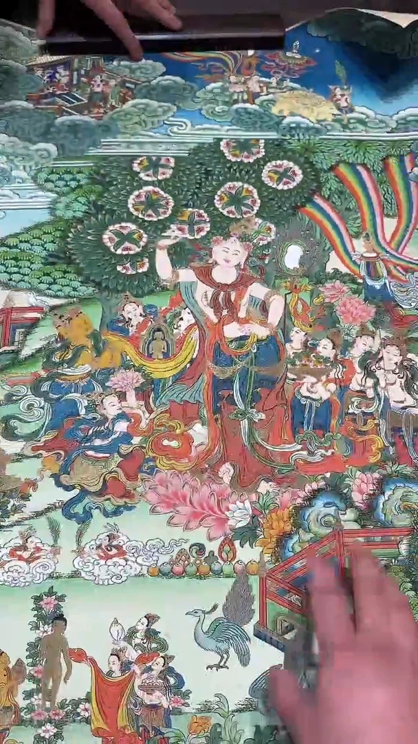 卷轴画【主播精品】高端卷轴画——唐卡释迦摩尼AA26