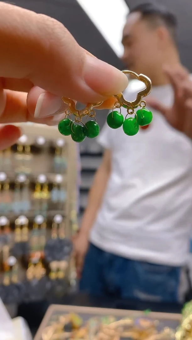 【闪购商品】翡翠耳饰合金0108翡翠耳包