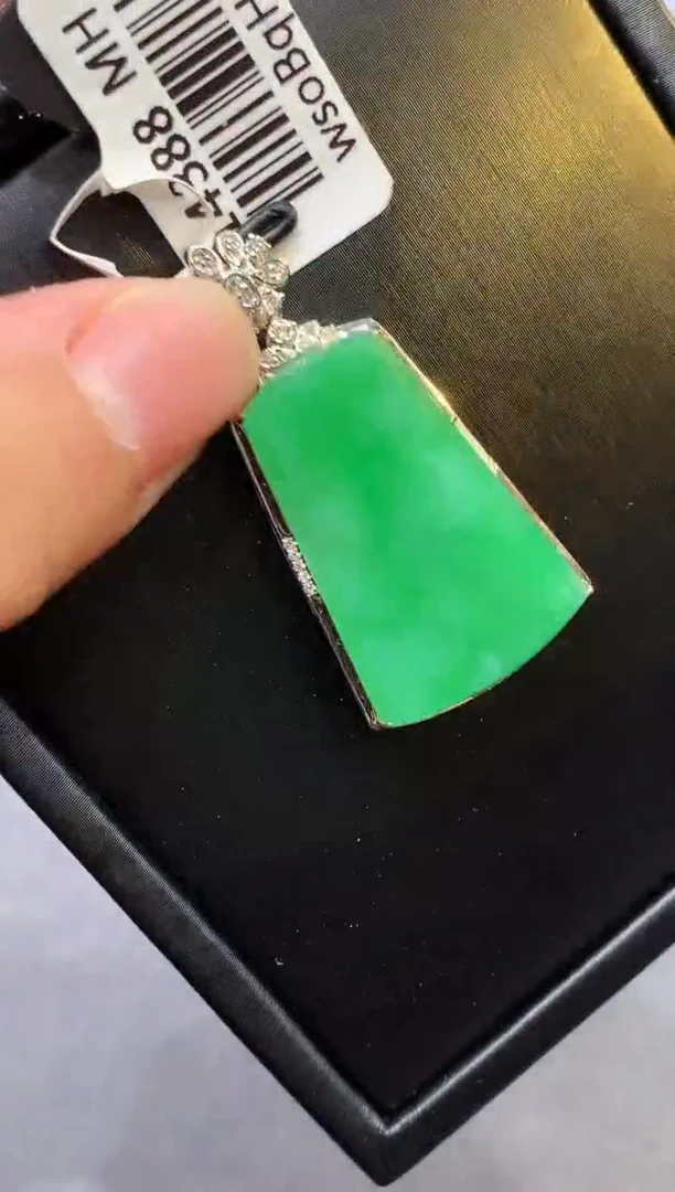翡翠18K金镶嵌吊坠(不含链)WHX多样性发其一