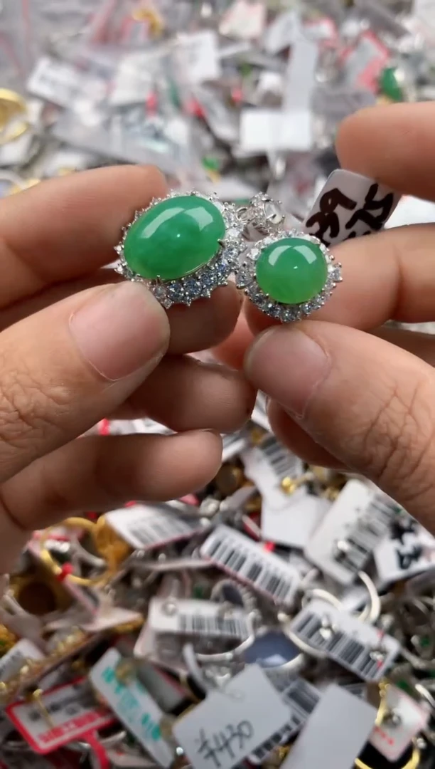 银S925镶嵌戒指翡翠2222-----7