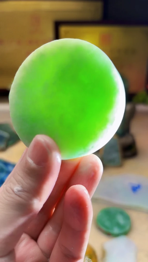 翡翠挂件银S925镶嵌A货张麦9103