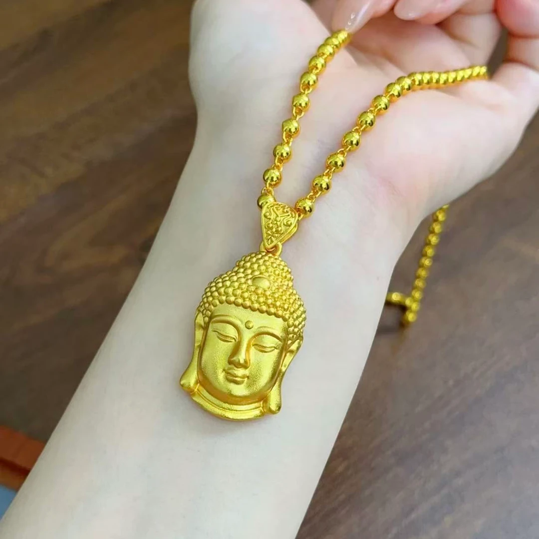 【芊总】国潮新中式时尚百搭合金佛头吊坠赠珠珠链