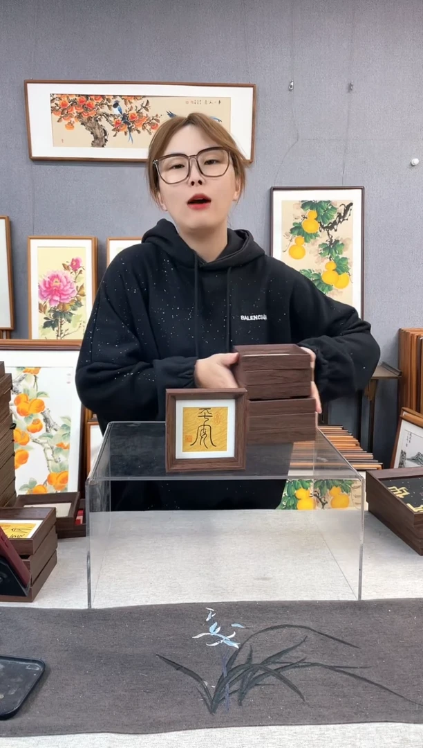 【闪购商品】国画5寸-小摆台作品-平安