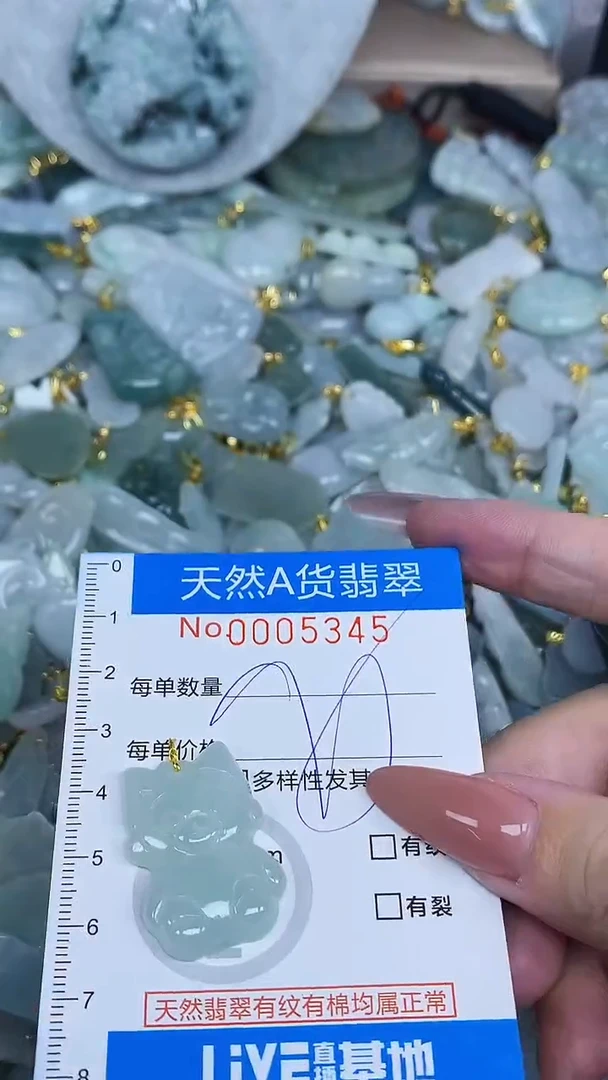 颈饰未镶嵌翡翠净货挂件-5345