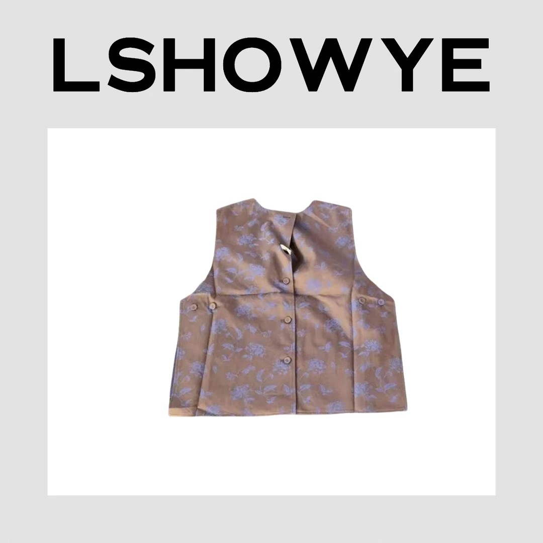 LSHOWYE｜花纹扣子马甲 20901