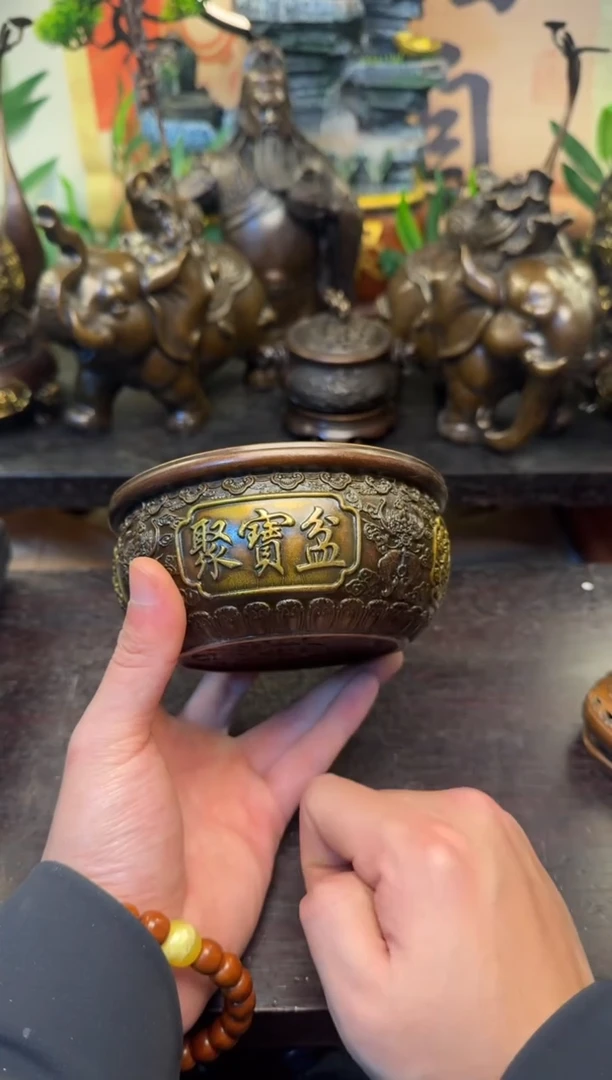 潼潼古铜只卖真铜！（乾坤鎏金聚宝盆）