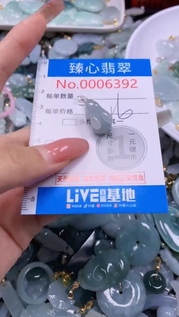 翡翠未镶嵌颈饰6392