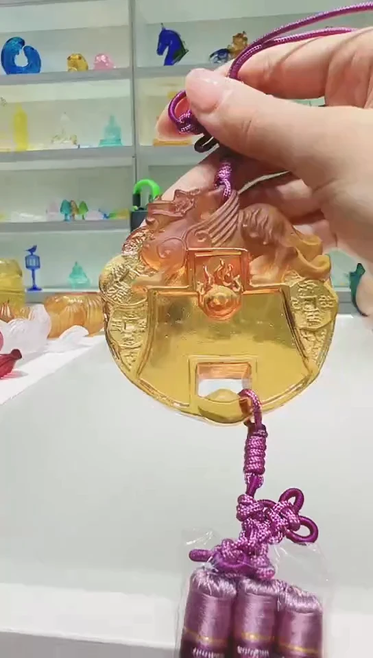 手工艺品琉璃半****主古法琉璃车挂