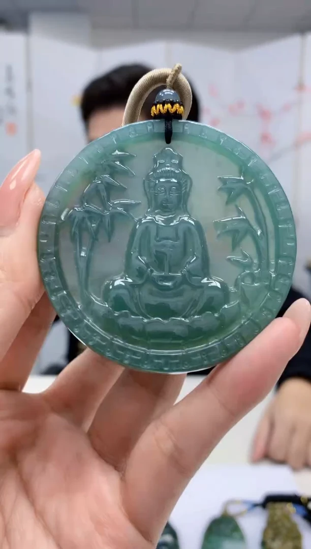 【闪购商品】定制翡翠未镶嵌4917MM-毛货挂件9