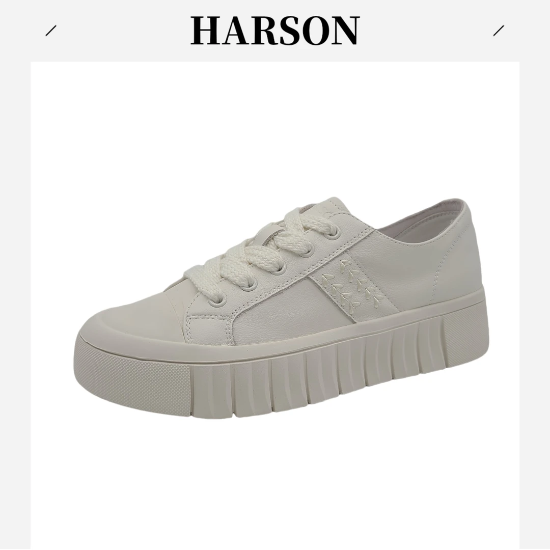 Harson/哈森单鞋春季百搭低跟运动女鞋时尚厚底秋季夏季230107