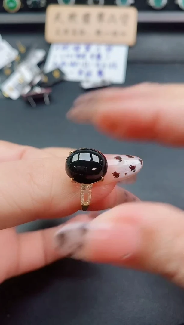 银S925镶嵌戒指翡翠12121